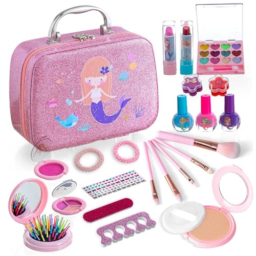 Kinder Make -up -Kit für Mädchen, waschbares zuverlässiges Kinder Make -up -Kit mit Kosmetikkoffer echtes Mädchen Make -up tat Spielspielzeug für 3+ Jahre alte kleine Mädchen Geburtstagsgeschenk Make Kinder Make -up -Kit für Mädchen, waschbares zuverlässiges Kinder Make -up -Kit mit Kosmetikkoffer echtes Mädchen Make -up tat Spielspielzeug für 3+ Jahre alte kleine Mädchen Geburtstagsgeschenk Make von Kalastussaari