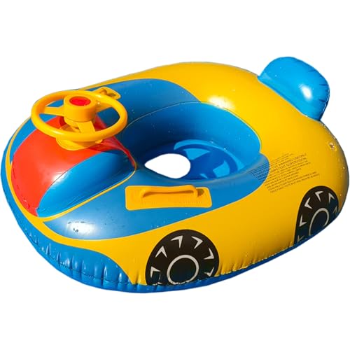 Kinder aufblasbarer Pool schweben, PVC Sommerschwimmschwimmflocken Luftbettsee mit Lenkradhorn und 2 Griffen, Surfenfloß -Bodyboard -Schwimmmatratze Bading Ring für Mädchen Jungens von Kalastussaari