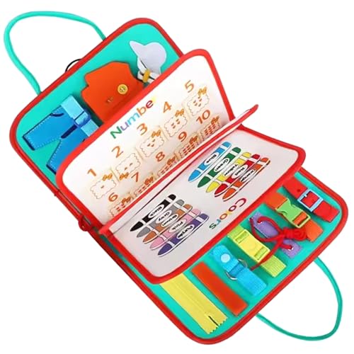 Montessori Kleinkinder Beschäftigte Board, 3D Baby Story Stoffbuch, lehrreiches Lernen Safe Safe Felt Baby Geschäfte Buch Gewohnheiten Wissen entwickeln Spielzeug für Jungens und Mädchen von Kalastussaari