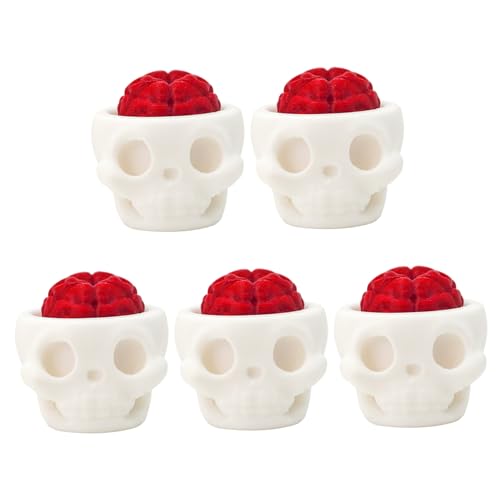 Schädel -Fidget -Spielzeug, 5pcs 3D -Gedruckter Tastaturklicker, Stress Relief Desk Spielzeug für Angst/ADHS (Halloween -Thema) von Kalastussaari