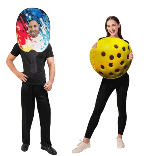 KalcyKizz 2-teiliges Paar-Kostüm für Erwachsene und Pickup-Schläger (Pickup-Ball und Pickup-Schläger) von KalcyKizz