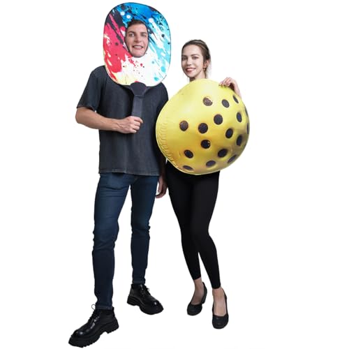 KalcyKizz 2-teiliges Paar-Kostüm für Erwachsene und Pickup-Schläger (Pickup-Ball und Pickup-Schläger) von KalcyKizz