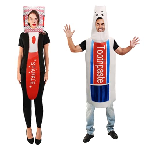 KalcyKizz 2-teiliges Zahnpasta-Kostüm und Zahnbürsten-Kostüm, Halloween, Familienkostüme KalcyKizz 2-teiliges Zahnpasta-Kostüm und Zahnbürsten-Kostüm, Halloween, Familienkostüme von KalcyKizz