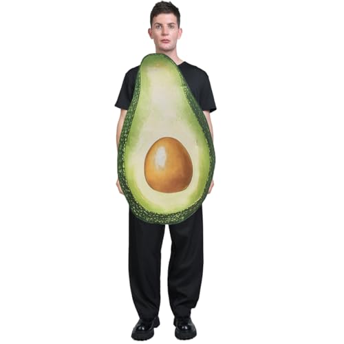 KalcyKizz Avocado-Halloween-Kostüm für Erwachsene, lustiger Essensanzug von KalcyKizz