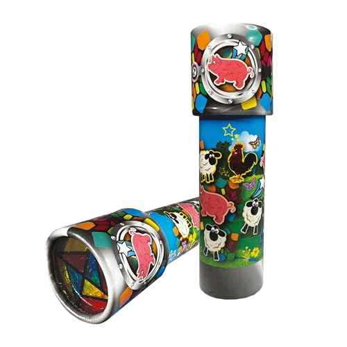 Kaleidomagic - Bauernhof-Tiere von Deluxebase. Umweltfreundliche nachhaltige Karton Bauernhof Kaleidoskop Spielzeug. Retro-Spielzeug für Spaß Party Geschenke, Lernspielzeug für Mädchen & Jungen. von Kaleidomagic