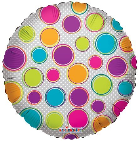 Globo Redondo 45cm Deco. Transp. Circulos - Foil Poliamida - K3446818 von Kaleidoscope