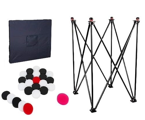 Professioneller Carrom Brettständer, robustes Eisen, verstellbare Höhe, faltbar, passend für 81-89 cm Bretter, Schwarz Professioneller Carrom Brettständer, robustes Eisen, verstellbare Höhe, faltbar, passend für 81-89 cm Bretter, Schwarz von Kalindri Sports