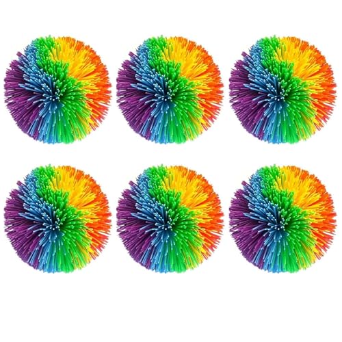6 Stück Sensorik Bälle, Anti Stress Bälle, Puffer Ball, Rainbow Colourful Sensory Toy, zum Greifen Wuschelball, Stressball Erwachsene, Sensory Balls Baby 6 Stück Sensorik Bälle, Anti Stress Bälle, Puffer Ball, Rainbow Colourful Sensory Toy, zum Greifen Wuschelball, Stressball Erwachsene, Sensory Balls Baby von Kalsey