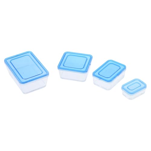 1:12 Puppenhaus Frischhaltebox 4er Set Miniatur Lunchbox Küchengeschirr von Kalttoy
