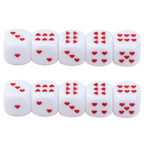 25 mm sechsseitige Würfel, Acryl, Spielwürfel, Klassenzimmer, bunte Würfel, Herzform 25 mm sechsseitige Würfel, Acryl, Spielwürfel, Klassenzimmer, bunte Würfel, Herzform von Kalttoy