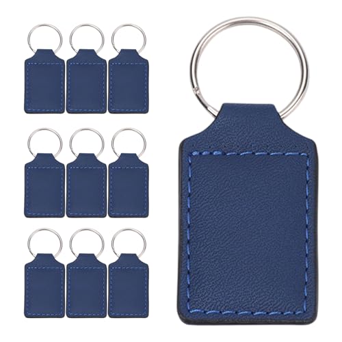 Kalttoy 10 Stück Sublimationsrohlinge PU-Leder Schlüsselanhänger anpassbare Wärmeübertragung Schlüsselanhänger Zubehör Kreativer Geburtstag Kalttoy 10 Stück Sublimationsrohlinge PU-Leder Schlüsselanhänger anpassbare Wärmeübertragung Schlüsselanhänger Zubehör Kreativer Geburtstag von Kalttoy