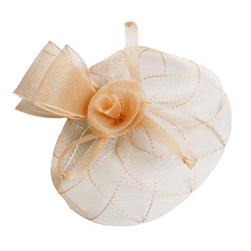 Kalttoy Eleganter Fascinator-Hut mit verstellbaren Stirnbändern und Haarspange für Damen, Hochzeit, Party, Cocktail, Event, Requisiten, Teeparty, Stirnbänder für Frauen von Kalttoy