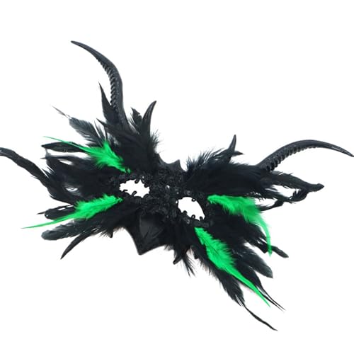 Kalttoy Feathered Ravens Maskerades Halloween-Kostüm Cosplay Venezianer Krähe Karneval Halbgesicht Damen Herren Maskeraden von Kalttoy