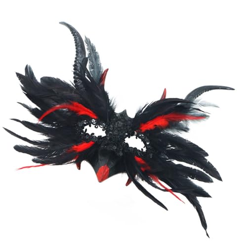 Kalttoy Feathered Ravens Maskerades Halloween-Kostüm Cosplay Venezianer Krähe Karneval Halbgesicht Damen Herren Maskeraden von Kalttoy