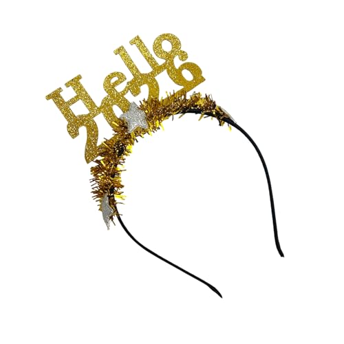 Kalttoy Glitzer-Haarreifen mit Aufschrift "Hello 5,136.0 cm, Stern-Dekor, Unisex, Kopfschmuck für Neujahr, Event, Countdown, Event, Versammlung, Festival, Haarschmuck für Silvester Kalttoy Glitzer-Haarreifen mit Aufschrift "Hello 5,136.0 cm, Stern-Dekor, Unisex, Kopfschmuck für Neujahr, Event, Countdown, Event, Versammlung, Festival, Haarschmuck für Silvester von Kalttoy