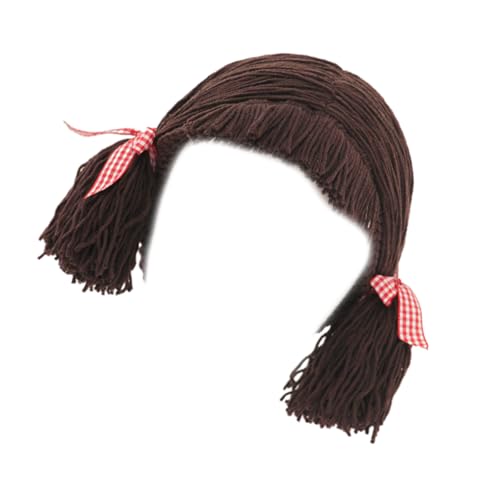 Kalttoy Handgefertigter Kinder-Toupet-Hut für Winterwärme und Charme, Mittelteil, Zopf, Haarteil, Haube, Mützen, Cosplay, Kopfbedeckung Kalttoy Handgefertigter Kinder-Toupet-Hut für Winterwärme und Charme, Mittelteil, Zopf, Haarteil, Haube, Mützen, Cosplay, Kopfbedeckung von Kalttoy