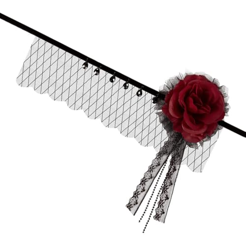 Kalttoy Mysterious Rose Tüll Haarteil für Maskeraden, Tanz und Feier von Kalttoy