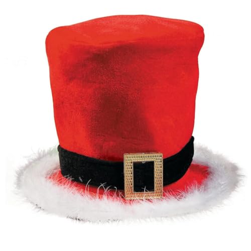 Kalttoy Rote Weihnachtsmannmütze, dicker Plüsch-Hut für Cosplay, Weihnachtsmann-Helfer, Mischievous Kalttoy Rote Weihnachtsmannmütze, dicker Plüsch-Hut für Cosplay, Weihnachtsmann-Helfer, Mischievous von Kalttoy