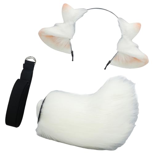 Kalttoy Schaf-Kostüm-Set, Schaf-Schwanz, Schaf-Ohr, Stirnband, Halloween, Schaf, Cosplay, Zubehör für Kinder, Erwachsene, Halloween, Weihnachten, Schafohr, Stirnband und Schwanz, Cosplay-Set Kalttoy Schaf-Kostüm-Set, Schaf-Schwanz, Schaf-Ohr, Stirnband, Halloween, Schaf, Cosplay, Zubehör für Kinder, Erwachsene, Halloween, Weihnachten, Schafohr, Stirnband und Schwanz, Cosplay-Set von Kalttoy