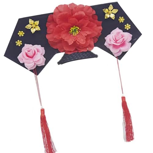 Kalttoy Traditionelles Kostüm, königlicher Hut für Damen, chinesische königliche Blume, königlicher Hut, Hochzeit, Kostüm, Mottoparty, Requisiten, Kopfschmuck Kalttoy Traditionelles Kostüm, königlicher Hut für Damen, chinesische königliche Blume, königlicher Hut, Hochzeit, Kostüm, Mottoparty, Requisiten, Kopfschmuck von Kalttoy