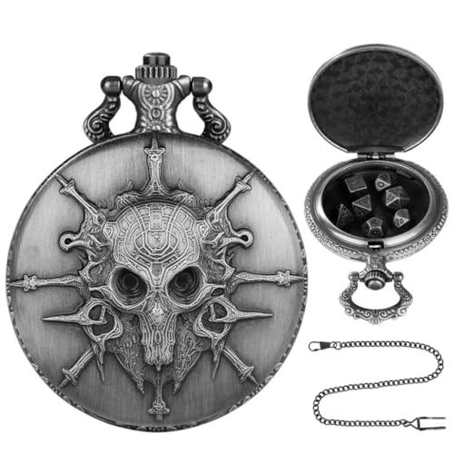 Kleine polyedrische Würfel-Set aus Metall, Vintage, kleine Würfel, Tischplatte, Gaming-Zubehör von Kalttoy