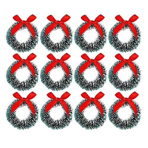 Puppenhaus Dekoration Zubehör Spielzeug 12 Stück künstlicher Weihnachtsbaumkranz Puppenhaus Dekoration Zubehör Spielzeug 12 Stück künstlicher Weihnachtsbaumkranz von Kalttoy