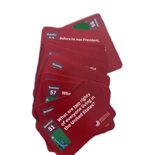 Testkarteikarten 100 Fragen US Civics Test Flashcard für verbessertes Wissen von Kalttoy