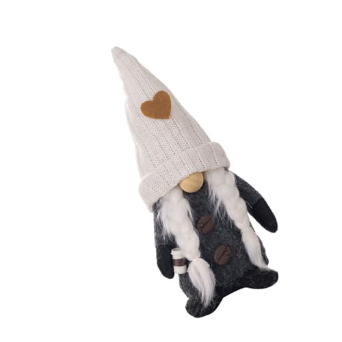 Weiche und warme Puppe, Kaffee-Zwerg mit Strickmütze, geeignet für Büro, Zuhause von Kalttoy