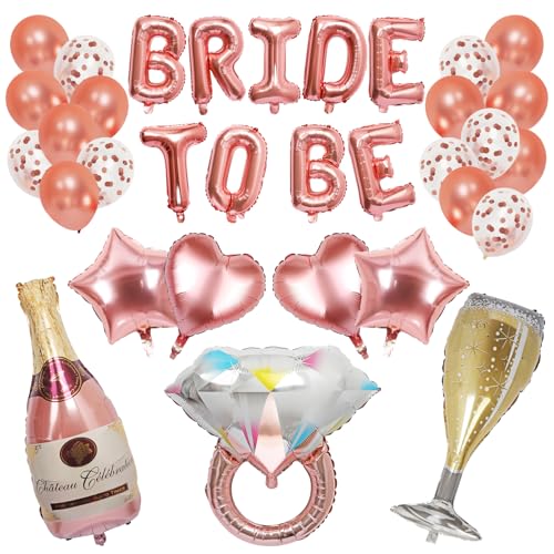 Rose Gold Bride To Be Deko,33Stk Bride To Be Luftballons,Bride Ballon, Bridal Giveaway Party Supplies,Bride To Be Bachelorette Party Geburtstag Hochzeit Deko Rose Gold Bride To Be Deko,33Stk Bride To Be Luftballons,Bride Ballon, Bridal Giveaway Party Supplies,Bride To Be Bachelorette Party Geburtstag Hochzeit Deko von Kaluofan