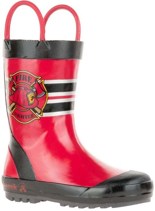 Kamik Fireman Gummistiefel, Red, 22, Kindergummistiefel, Kinderstiefel, Gummistiefel kinder, Kids von Kamik