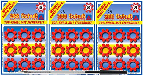 KandyToys 8 Shot Ring CAPS - 800 Schüsse - 100 Ringe - Original Edison Giocattoli Super Disc - Blisterpackungen mit 5 x 160 Schuss - Kostenloser Stift bei jeder Bestellung KandyToys 8 Shot Ring CAPS - 800 Schüsse - 100 Ringe - Original Edison Giocattoli Super Disc - Blisterpackungen mit 5 x 160 Schuss - Kostenloser Stift bei jeder Bestellung von KandyToys