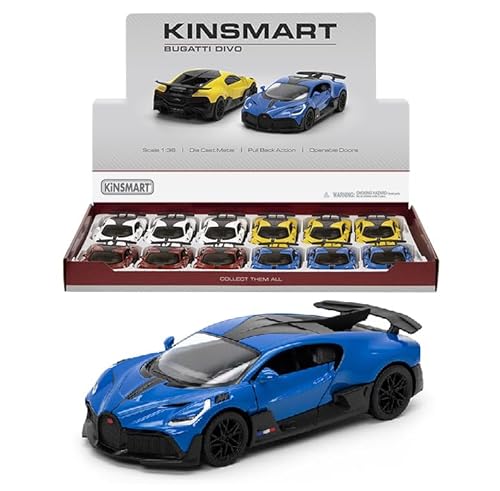 KandyToys Bugatti Divo Druckguss-Modellauto im Maßstab 1:36, Spielzeug-Supersportwagen (kompatibel mit) von KandyToys