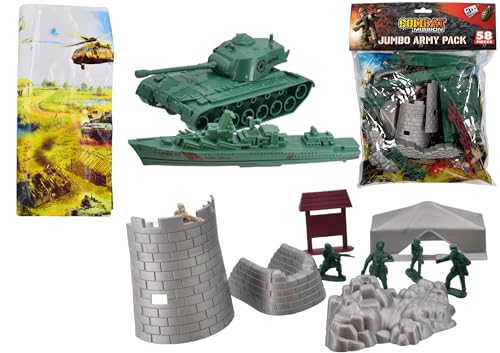 KandyToys Kampfmission Kunststoff Spielzeug Soldaten Jumbo Army Pack | 58 Stück | Soldat Figuren KandyToys Kampfmission Kunststoff Spielzeug Soldaten Jumbo Army Pack | 58 Stück | Soldat Figuren von KandyToys