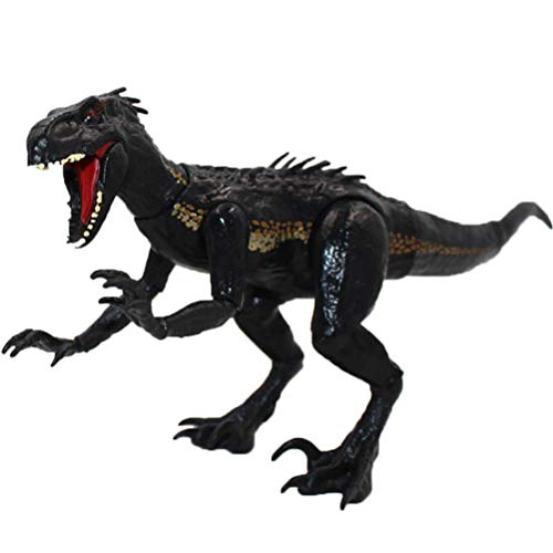 Kangmeile Jurassic Dinosaurier-Spielzeug, World Indoraptor Dinosaurierfigur Velociraptor Actionfigur Tiermodell für Kinder Jungen, 15 cm.(Schwarz) von Kangmeile