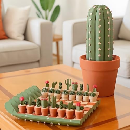 Kanoauo Kakteen Schachspiel | 3D Gedrucktes Kakteen Schachspiel | Tragbares Schachbrett Deko Für Reisen Erwachsene Anfänger Zuhause Büro Geburtstag Kanoauo Kakteen Schachspiel | 3D Gedrucktes Kakteen Schachspiel | Tragbares Schachbrett Deko Für Reisen Erwachsene Anfänger Zuhause Büro Geburtstag von Kanoauo
