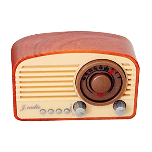 Miniatur-Simulationsradio-Modell, 1:12, Spielzeug, Kindheitserinnerungen, Heimgerät, Ornamente, Radio für Büro, Dekoration, USB, mit Bluetooth-kompatiblen Kopfhörern zum Selbermachen von Kaohxzklcn