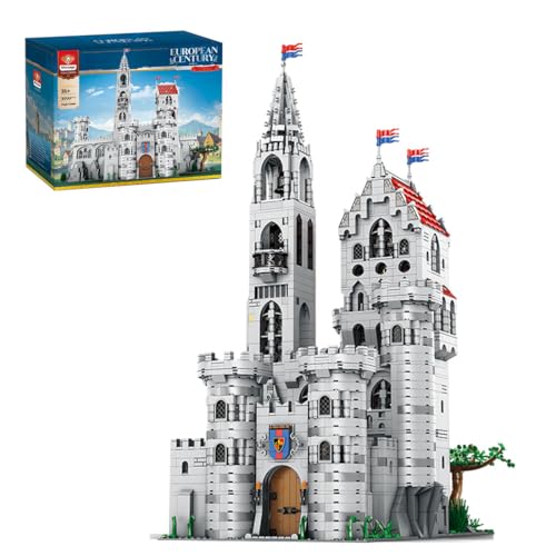 Kaoliscious Mittelalterliche Burg Klemmbausteinen Bauklötze, Modular European Castle Gebäude Architektur 3999 Stück Architektur für Erwachsene von Kaoliscious