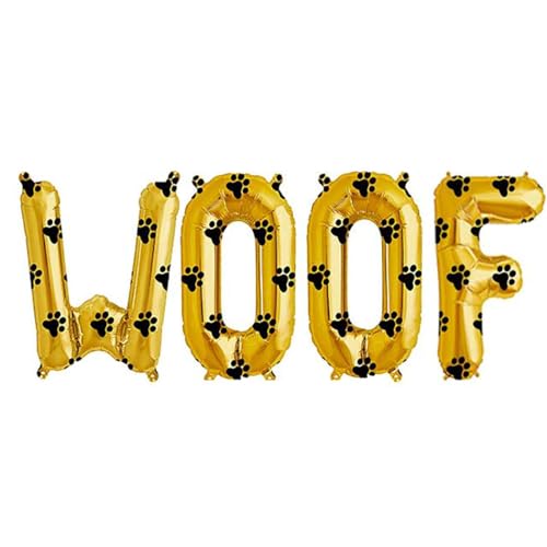 Aluminiumfolienballons für Hundegeburtstagsparty, lustige, leichte DIY-Ballons für Haustiere, großes Buchstaben-Design, schöne Dekoration zum Aufhängen, 4 Stück von Kapmore