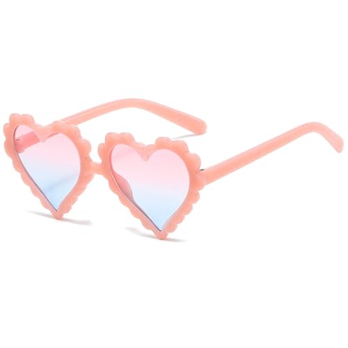 Kapmore Modische Brille aus Kunststoff für Kinder: niedliche Party-Sonnenbrille in Herzform von Kapmore