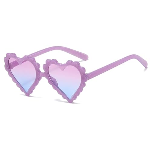 Kapmore Modische Brille in Herzform: Sonnenbrillenrahmen, Kunststoff, niedlich, für Kinder von Kapmore