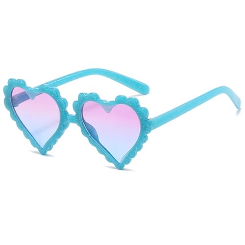 Kapmore Modische Sonnenbrille in Herzform für Kinder: niedlicher Party-Kunststoff-Brillenrahmen von Kapmore