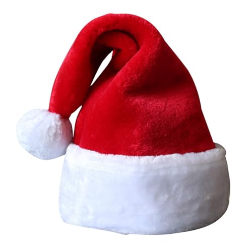Kapmore Verdickte Nikolausmütze für Jungen Mädchen Erwachsene Kinder - Festival Waschbar Kreative Plüsch Weihnachtsmütze von Kapmore