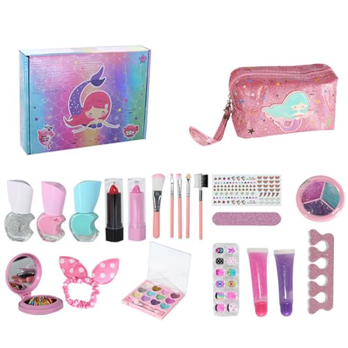 Tragbares wiederverwendbares sicheres Pretend Play Kosmetikset Mode Waschbar Make-up Spielzeug Set Interaktives Lustiges Make-up-Kit für Mädchen von Kapmore