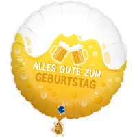 Folienballon Alles Gute zum Geburtstag mit Bier-Motiv, Ø 35cm Folienballon Alles Gute zum Geburtstag mit Bier-Motiv, Ø 35cm von Karaloon GmbH