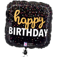 Folienballon Happy Birthday Konfetti, 32cm x 32cm Folienballon Happy Birthday Konfetti, 32cm x 32cm von Karaloon GmbH