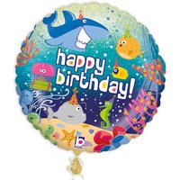 Folienballon Happy Birthday Meerestiere, Ø 35cm Folienballon Happy Birthday Meerestiere, Ø 35cm von Karaloon GmbH