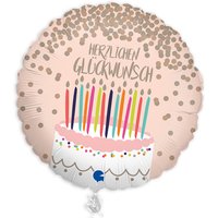 Folienballon Herzlichen Glückwunsch Torte, Ø 35cm Folienballon Herzlichen Glückwunsch Torte, Ø 35cm von Karaloon GmbH