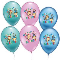 Happy Birthday Latexballons mit Affenmotiv im 6er Pack, 28-30cm Happy Birthday Latexballons mit Affenmotiv im 6er Pack, 28-30cm von Karaloon GmbH