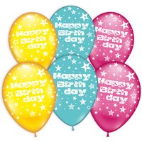 Latexballons "Happy Birthday" im 6er Pack, 28-30cm Latexballons "Happy Birthday" im 6er Pack, 28-30cm von Karaloon GmbH