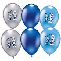 Roboter Latexballons im 6er Pack, 28-30cm Roboter Latexballons im 6er Pack, 28-30cm von Karaloon GmbH